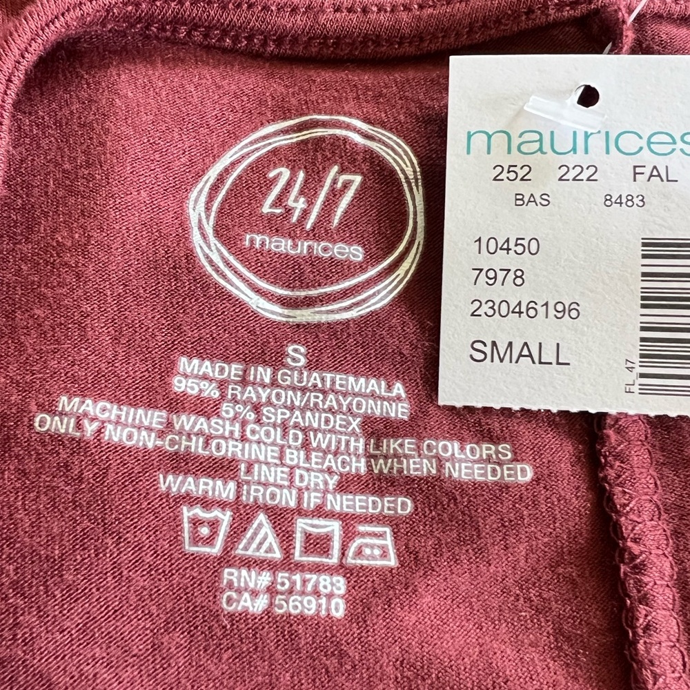 NWT Maurices Small Tank w/ Strap Neckline Small Boho Gypsy Rust Burnt Orange - Picture 6 of 8